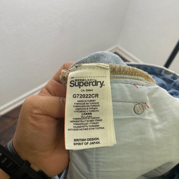 Superdry Womens Skirt Size 28 Light Wash Denim Blue Jean Unlined Casual Pockets - Picture 6 of 16